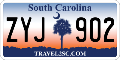 SC license plate ZYJ902