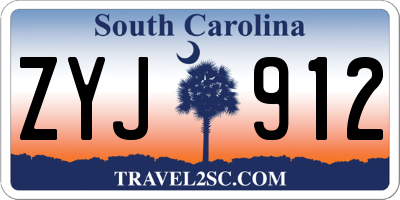 SC license plate ZYJ912