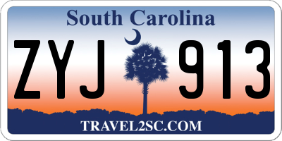 SC license plate ZYJ913