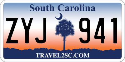 SC license plate ZYJ941