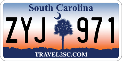 SC license plate ZYJ971