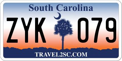 SC license plate ZYK079