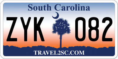 SC license plate ZYK082