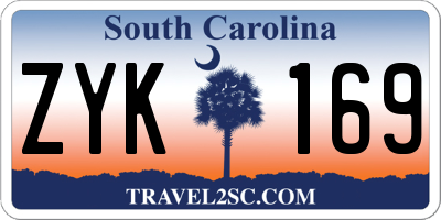 SC license plate ZYK169