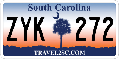 SC license plate ZYK272