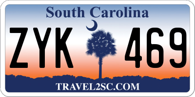 SC license plate ZYK469