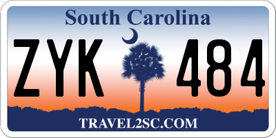 SC license plate ZYK484