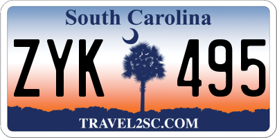 SC license plate ZYK495