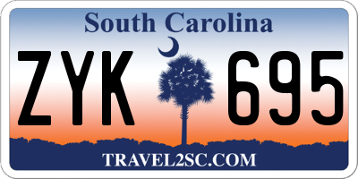 SC license plate ZYK695