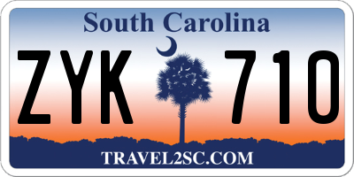 SC license plate ZYK710