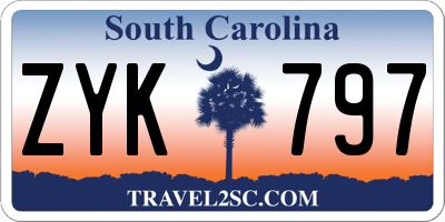 SC license plate ZYK797