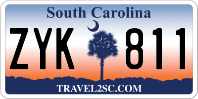 SC license plate ZYK811