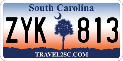 SC license plate ZYK813
