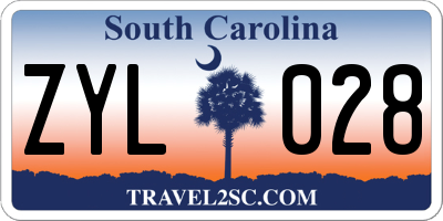 SC license plate ZYL028