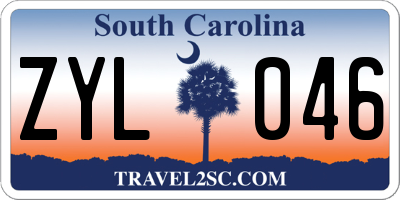 SC license plate ZYL046