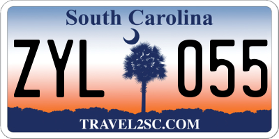 SC license plate ZYL055