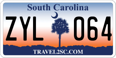 SC license plate ZYL064