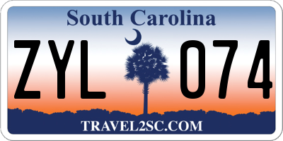 SC license plate ZYL074