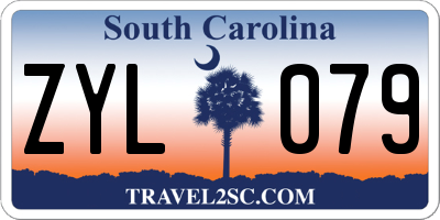 SC license plate ZYL079