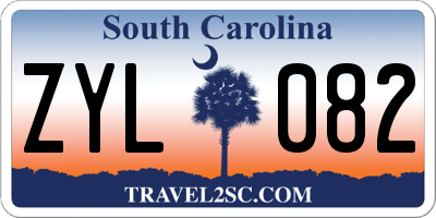 SC license plate ZYL082