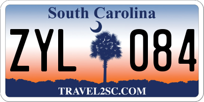 SC license plate ZYL084