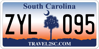 SC license plate ZYL095