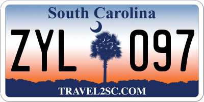 SC license plate ZYL097