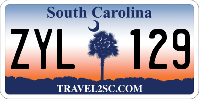 SC license plate ZYL129