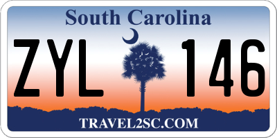 SC license plate ZYL146