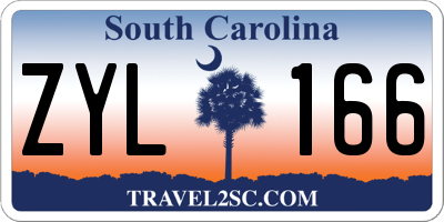SC license plate ZYL166