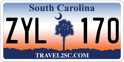 SC license plate ZYL170