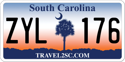 SC license plate ZYL176