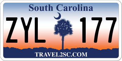 SC license plate ZYL177