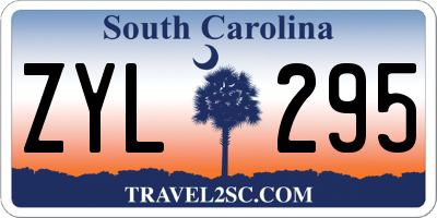 SC license plate ZYL295
