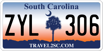 SC license plate ZYL306