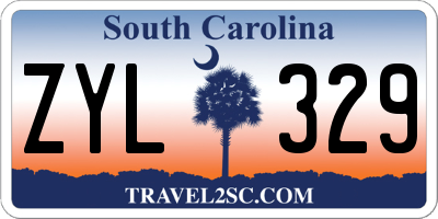 SC license plate ZYL329