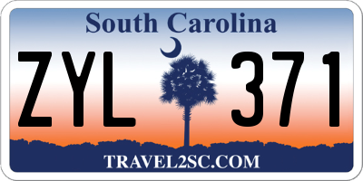 SC license plate ZYL371