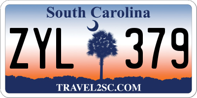 SC license plate ZYL379