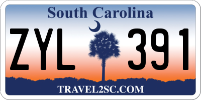SC license plate ZYL391