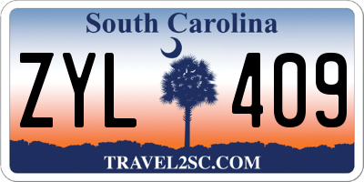 SC license plate ZYL409