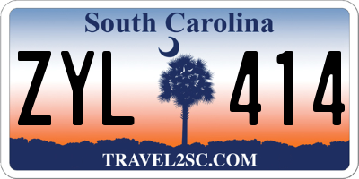 SC license plate ZYL414