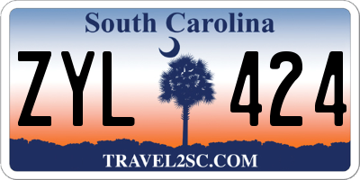 SC license plate ZYL424