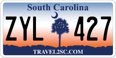 SC license plate ZYL427