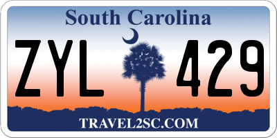 SC license plate ZYL429