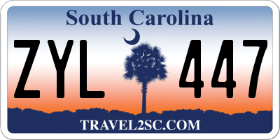 SC license plate ZYL447