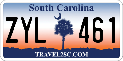 SC license plate ZYL461