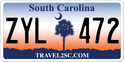 SC license plate ZYL472