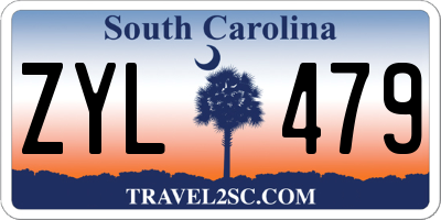 SC license plate ZYL479