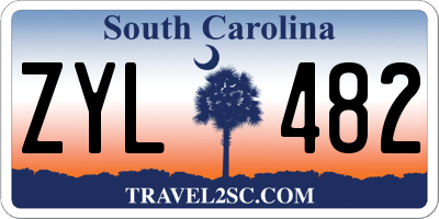 SC license plate ZYL482