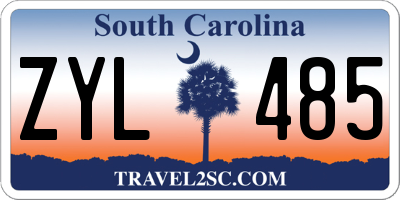 SC license plate ZYL485